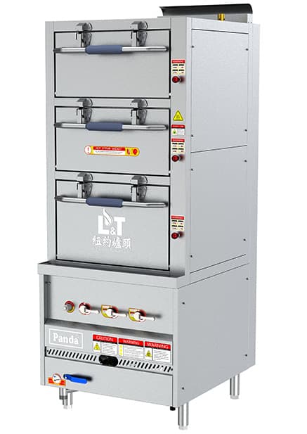 30" Super High-Speed Steaming Cabinet with 3 Compartments