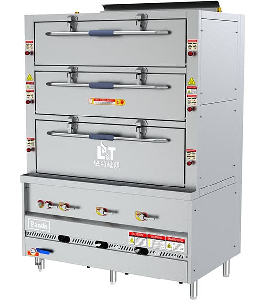 54" Super High-Speed Steaming Cabinet with 3 Compartments