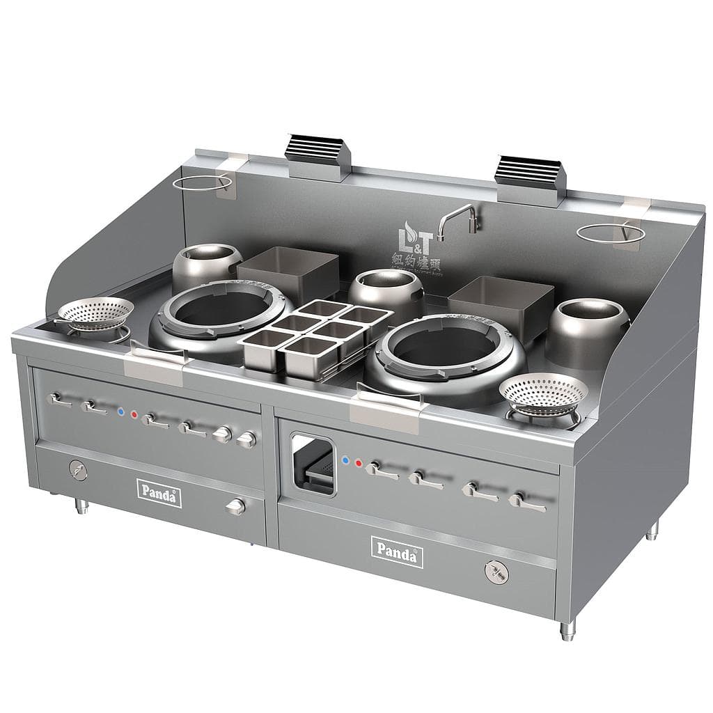 Turbo Wok Range 2 Burners + 3 Slow Cook Chambers