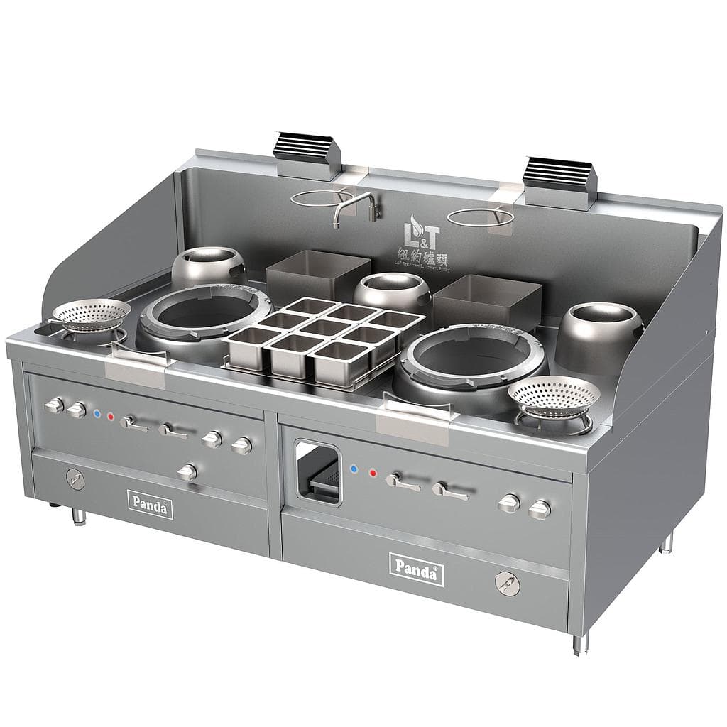 Grand Turbo Wok Range 2 Burners + 3 Slow Cook Chambers